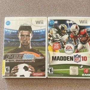 PES 2008 and Madden NFL 10 Wii Games